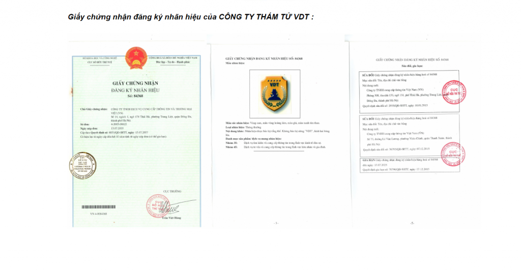 Công ty thám tử VDT – Hãng điều tra tư tín nhiệm tại Việt Nam